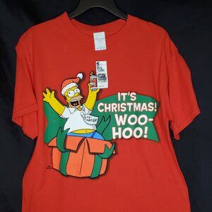 VINTAGE Homer Simpson Christmas T-Shirt NWT